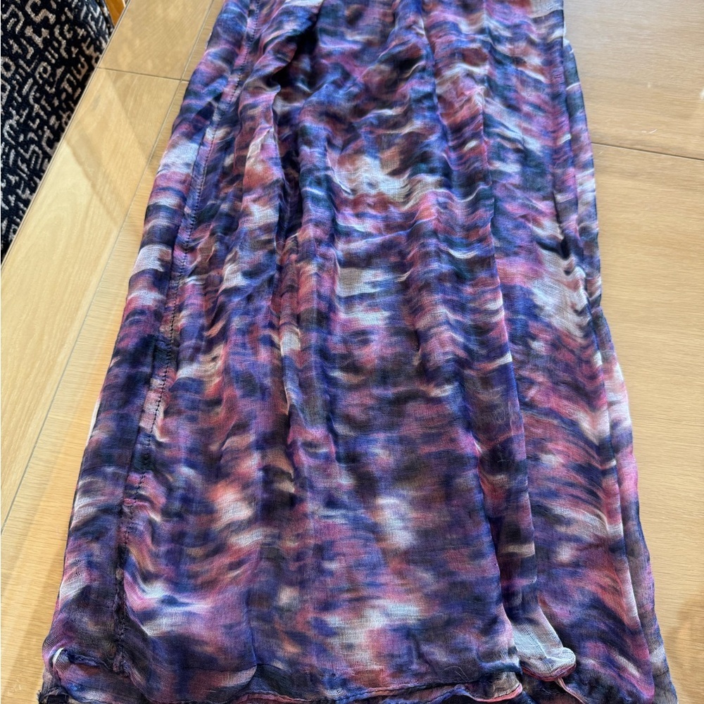 Lightweight Purple Blue Printed Infinity Scarf - Picture 3 of 3